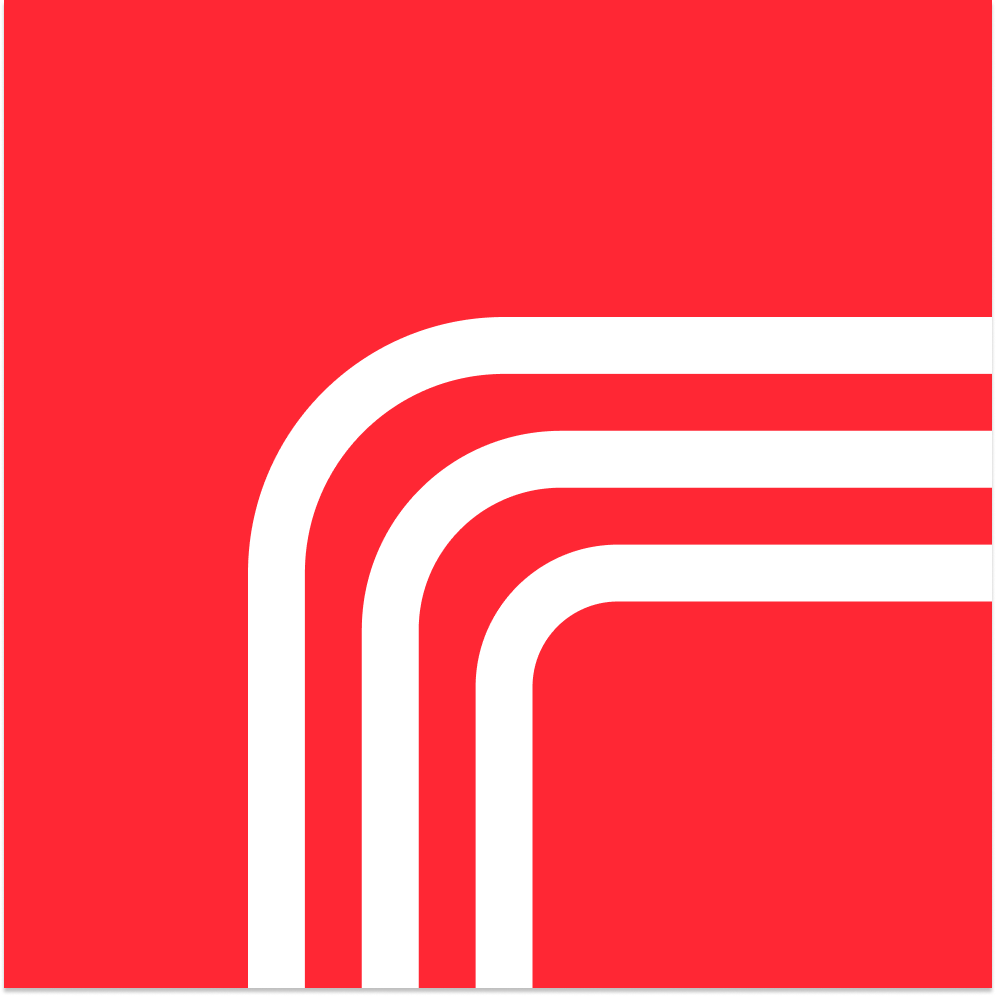 Brand identity element in red